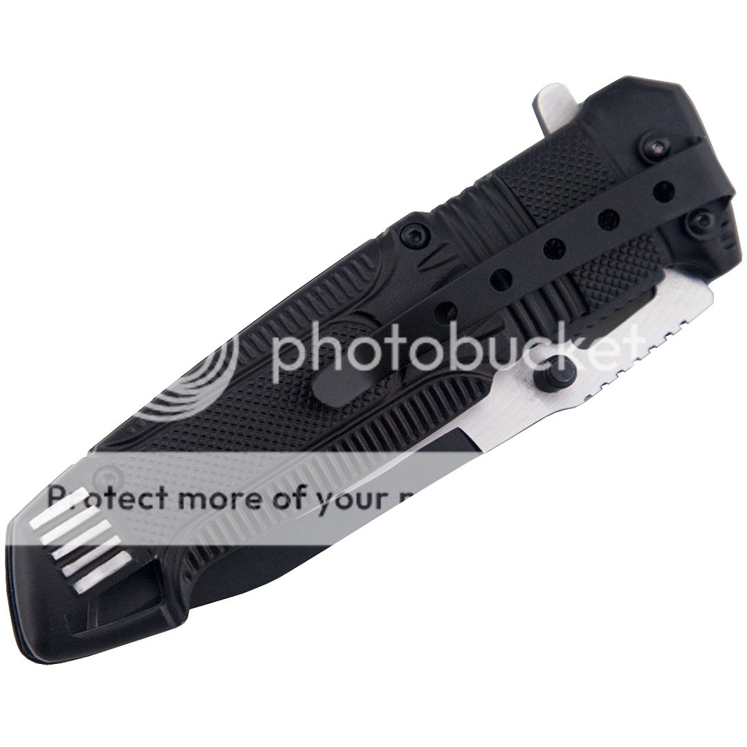 8.5" TAC FORCE EMT SPRING ASSISTED TACTICAL KNIFE w/ LED LIGHT Pocket